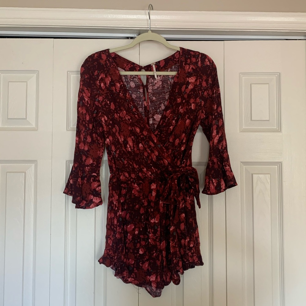 Free people floral ROMPER